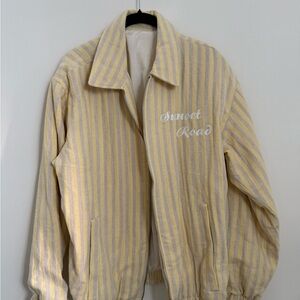 ZARA Striped Yellow and Cream Jacket